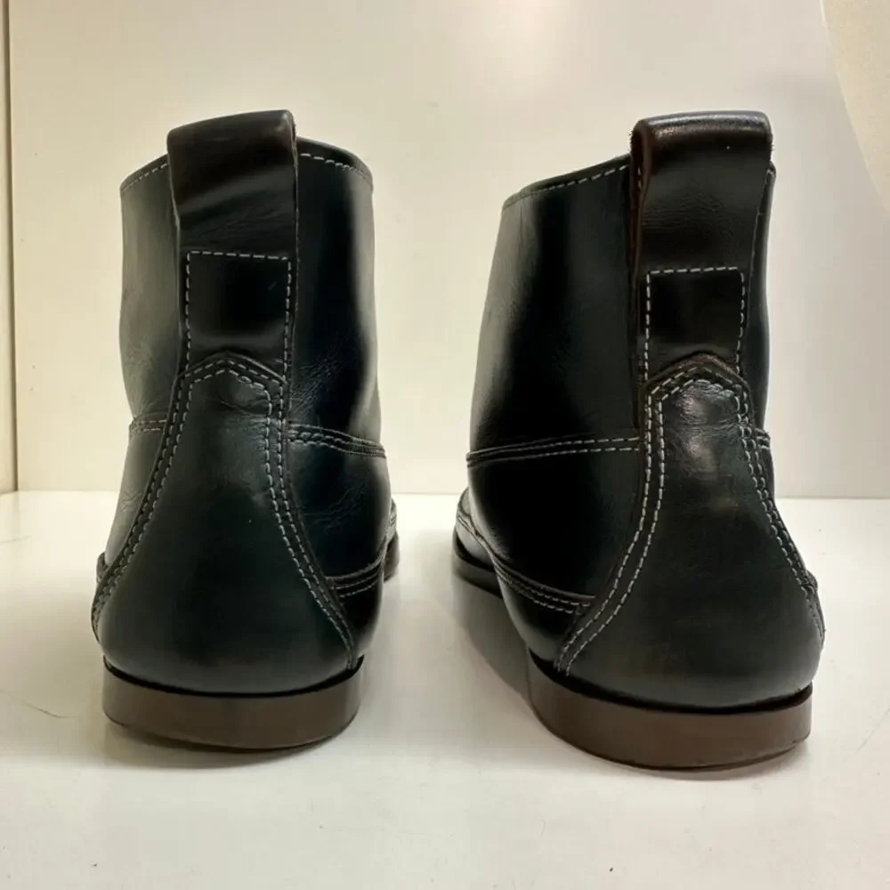 EUC Oak Street Bootmakers Camp Boot Navy Blue Chromexcel Ranger Moc Made USA 10